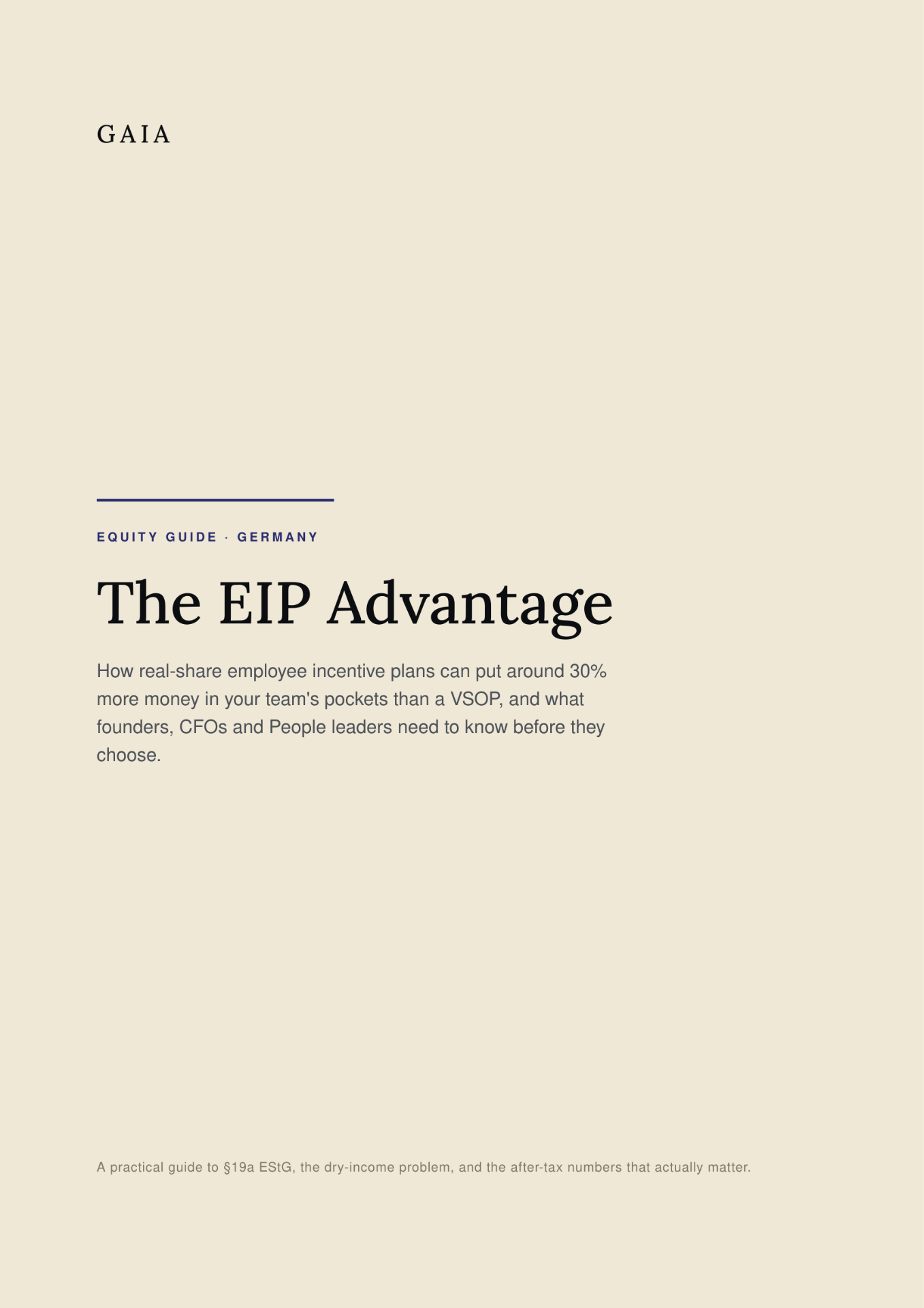 The EIP Advantage equity guide cover